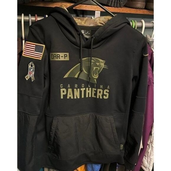 Nike NFL Carolina Panthers 2020 on field apparel salute to service pullover. Med - Picture 2 of 10